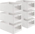 CARLA HOME 6 Pack Closet Storage Bins with Clear Window for Shelves, Clothes, Toys, Wardrobe & Bedroom Organization