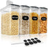 CARLA HOME Airtight Cereal Storage Containers BPA-Free Food Dispensers with Pouring Lids for Pantry & Kitchen (4 Pack 2,5L)