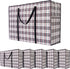 CARLA HOME 6 Pack Large Moving Storage Bags with Zipper & Handles for Clothes, Bedding, Blankets, Dorm & Travel (80x55x25cm)
