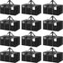 CARLA HOME 12-Pack Large Moving Storage Bags with Zippers & Handles with 95 Liters Capacity for Space Saving, Travel, Camping & Organization (Black)
