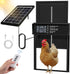 CARLA HOME Automatic Chicken Coop Door Solar Powered with 4 Mode Timer & Light Sensor, Anti-Pinch & USB Charging Port
