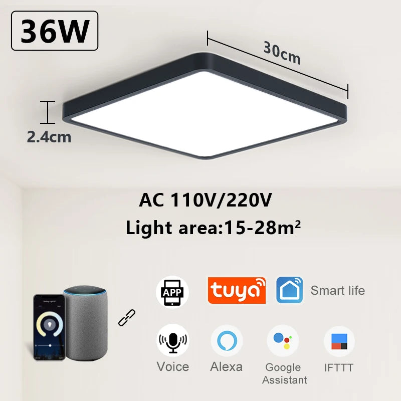 Smart LED Ceiling Lamp Voice Control Alexa