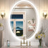 600x800mm LED Bathroom Mirror Oval Anti-Fog Dimmable
