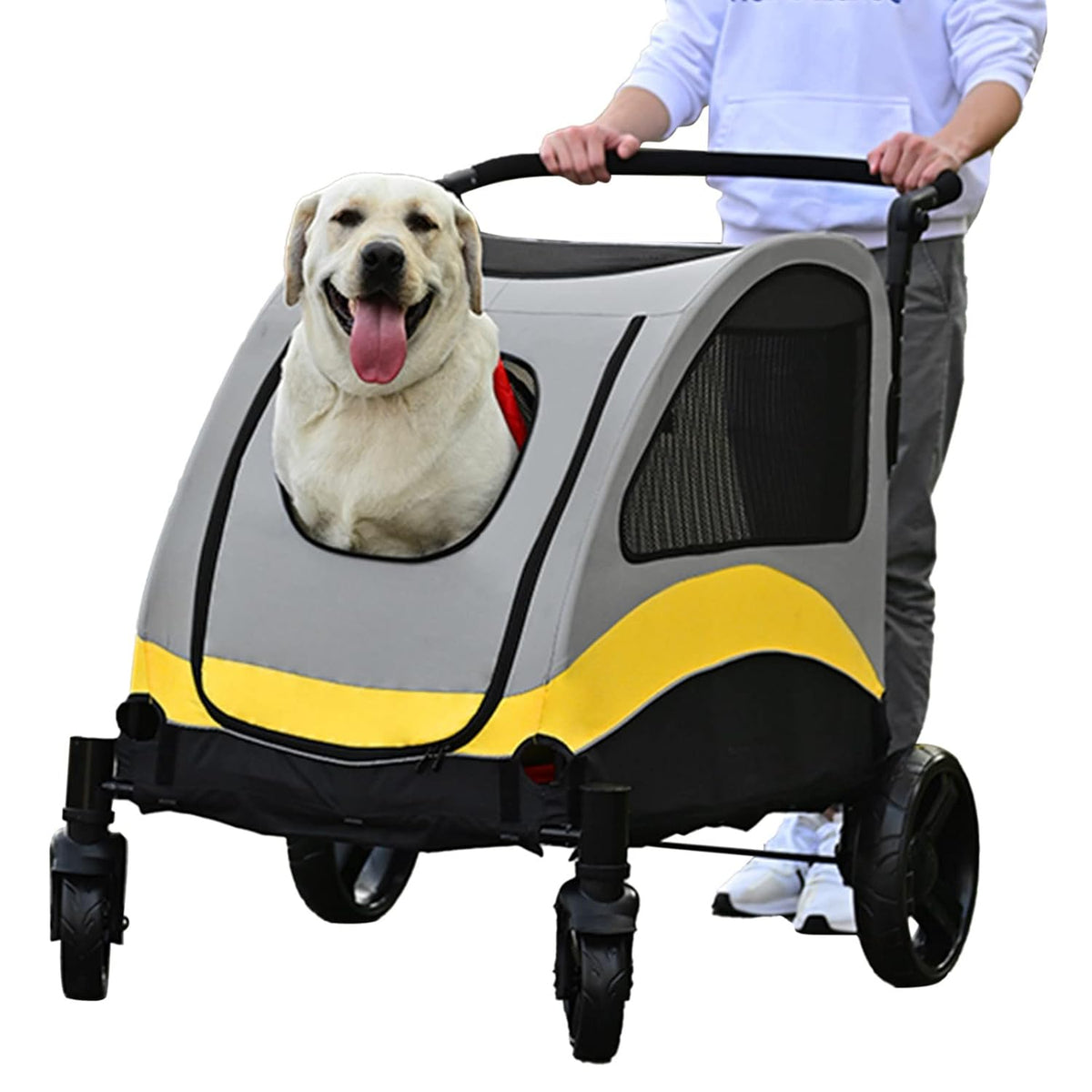 XL Dog Stroller Pet Pushchair Foldable Travel Cart