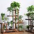 5-Tier Wooden Plant Stand Flower Display Shelf Indoor Outdoor Garden