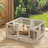 Large Dog Indoor Whelping Box, Tempered Glass & MDF