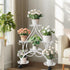 Movable Metal Plant Stand Garden Cart Indoor/Outdoor Decor
