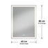 Aurea integrated led plug in wall mirror