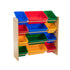 Kids Organiser Shelf Storage Rack for Toys - 12 Multicoloured Bins