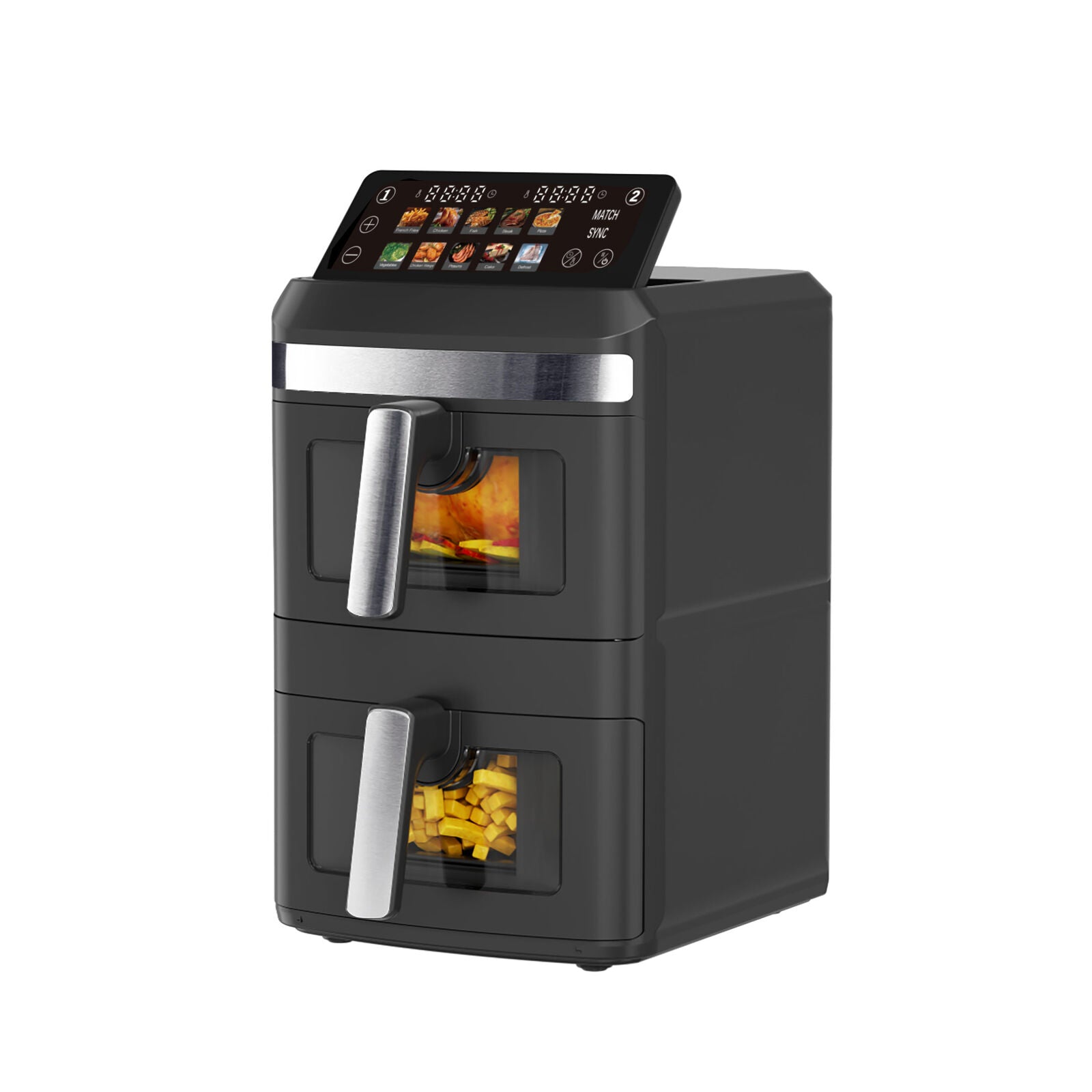 13L Dual Zone 2300W Double Stack Air Fryer with Foldable Top Display