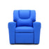 Kids Light Blue Recliner Chair w/ Footrest & Cup Holder