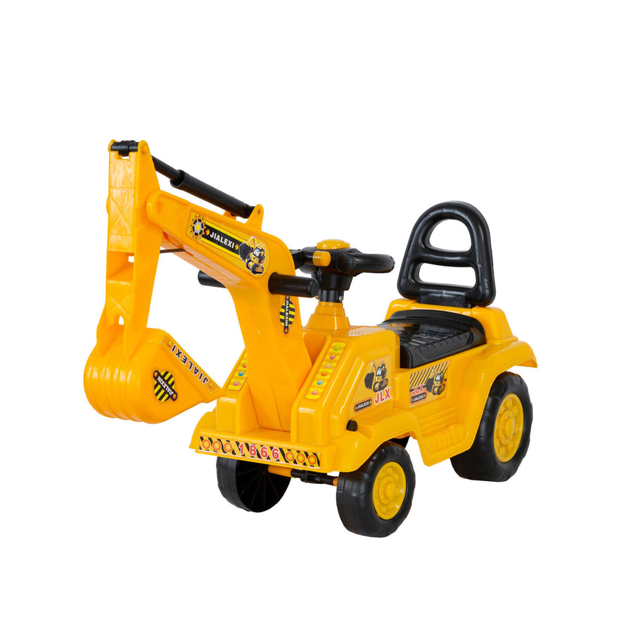 Ride-on Childrenâ€™s Toy Excavator Truck (Yellow)