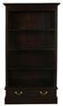 Tasmania 2 Drawer Bookcase (Chocolate)