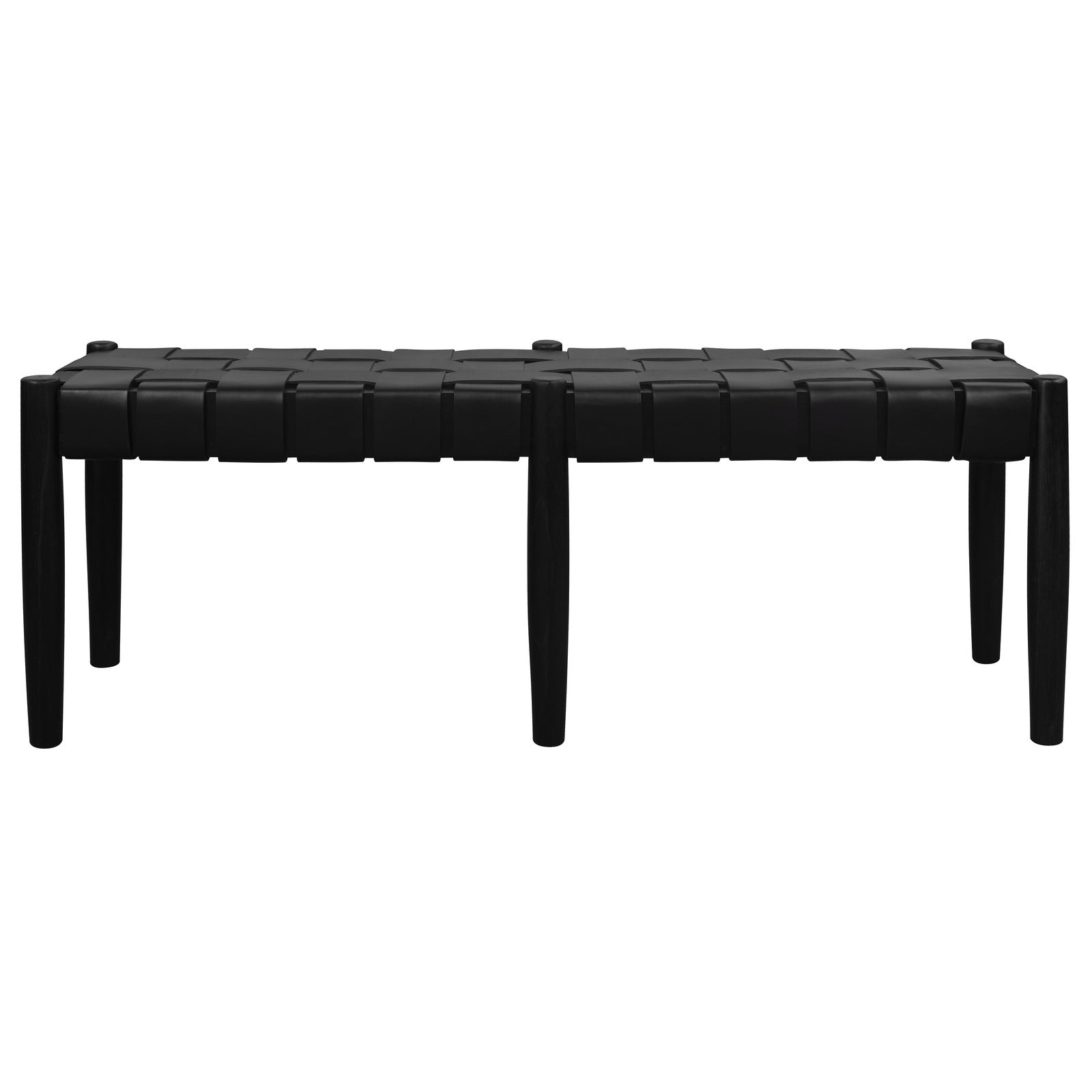 Elliot Leather Bench (Black)