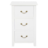 Tasmania 3 Drawer Lamp Table (White)