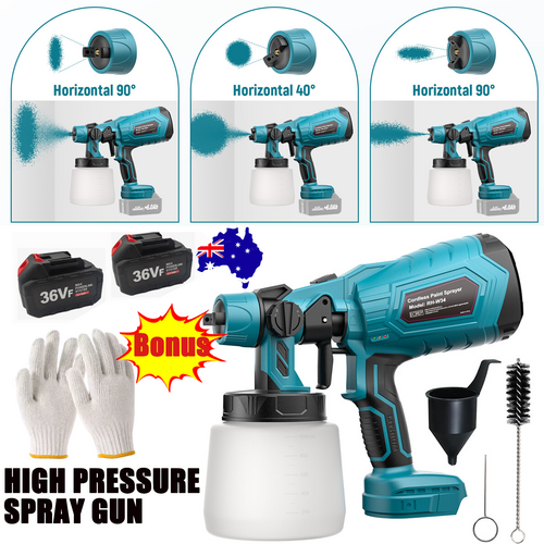 Cordless High Pressure Airless Spray Gun Paint Sprayer For Makita 18V Battery