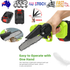 6" Mini Cordless Electric Chainsaw 2X Battery Powered Wood Cutter Rechargeable