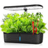 Hydroponics Plant Growing System 12 Pods Indoor Herb Garden Kit Led Light 4L Black