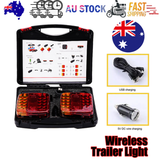 2X 7Pin LED Magnetic Wireless Trailer-TailLight Kit For Trailer Truck Automotive