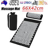 Black Massage Acupressure Mat Yoga Sit Lying Mats Pain Stress Soreness Relax AU NEW