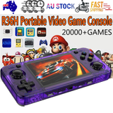 20000+ Games R36H Portable Video Game Consoles Retro Handheld Game Console purple