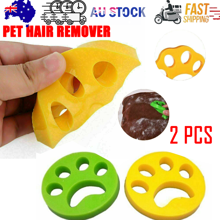 2 Pcs Pet Hair Remover Floating Fur Catcher Laundry Lint Dog CAT Washing Machine