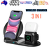 N30 3 in 1 Wireless Charger Qi Fast Charger Stand for iPhone/Samsung/Airpods/Apple Watch-Black