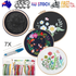 Embroidery Beginners DIY Cross Stitch Kits Pre-Printed Floral Pattern With Hoop.