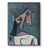 Wall Art 70cmx100cm Head Of A Woman By Pablo Picasso Black Frame Canvas