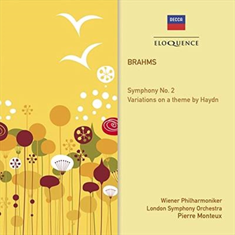 Brahms: Symphony No2; Variatio - Monteux, Pierre Cd Album