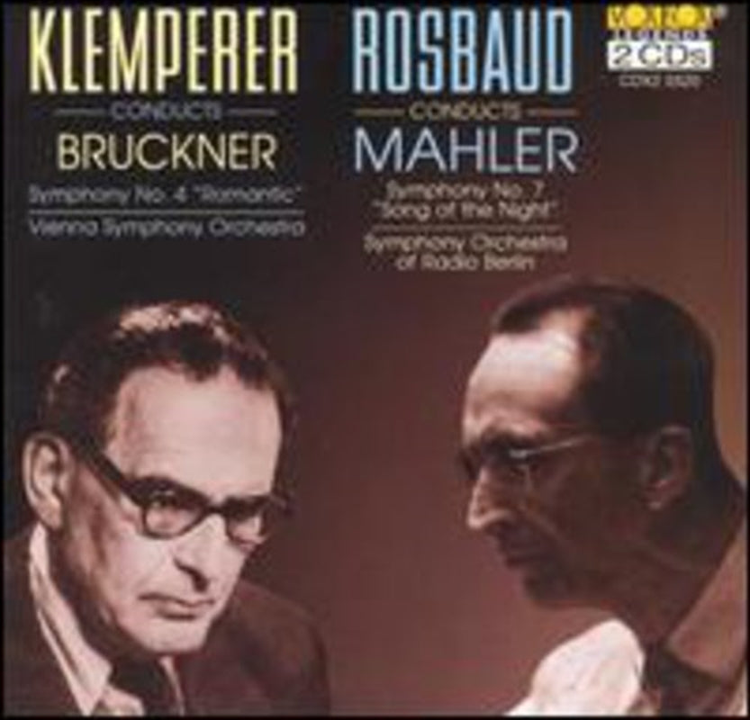 Symphony 7 / Symphony 4 Romant - Bruckner: Mahler: Wiener Symphonike Cd Album