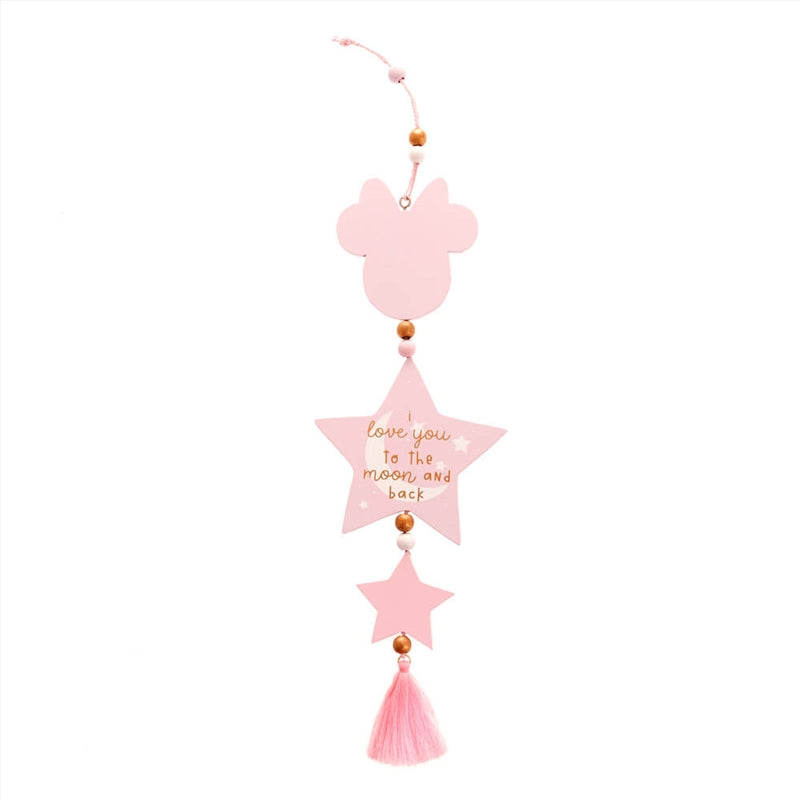 Hanging Plaque - Minnie Mouse Love You To The Moon