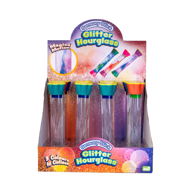Sensory Stick Hourglass Glitte