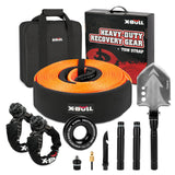X-BULL 4WD Recovery Kit Snatch Strap Soft Shackles Folding Shovel Survival 4X4