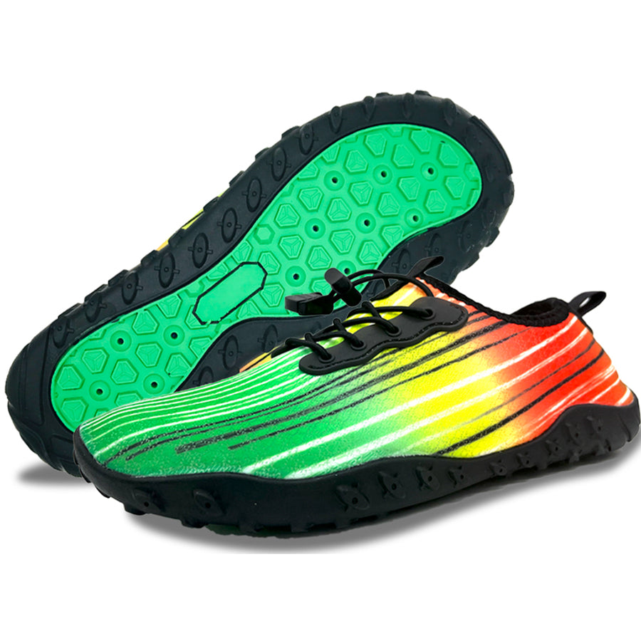 Water Shoes for Men and Women Soft Breathable Slip-on Aqua Shoes Aqua Socks for Swim Beach Pool Surf Yoga (Green Size US