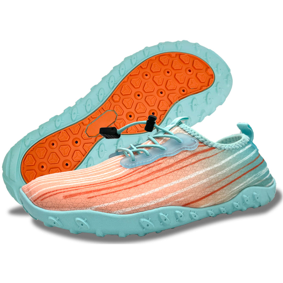 Water Shoes for Men and Women Soft Breathable Slip-on Aqua Shoes Aqua Socks for Swim Beach Pool Surf Yoga (Orange Size U