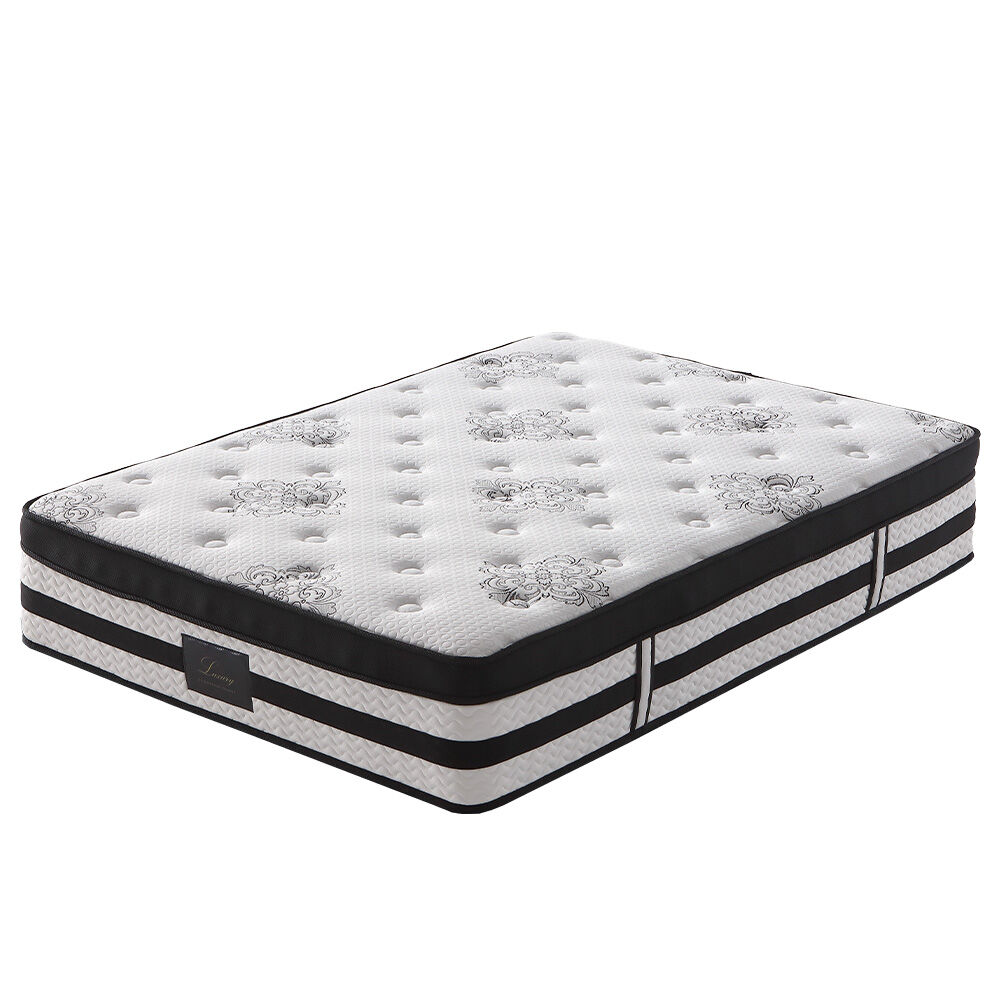 KINGSTON SLUMBER Luxury 34cm Double Mattress, Medium-Firm, Euro Top, 5-Zone Pocket Spring