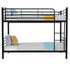 Kingston Slumber 2in1 Single Metal Bunk Bed Frame, with Modular Design, Dark Matte Grey
