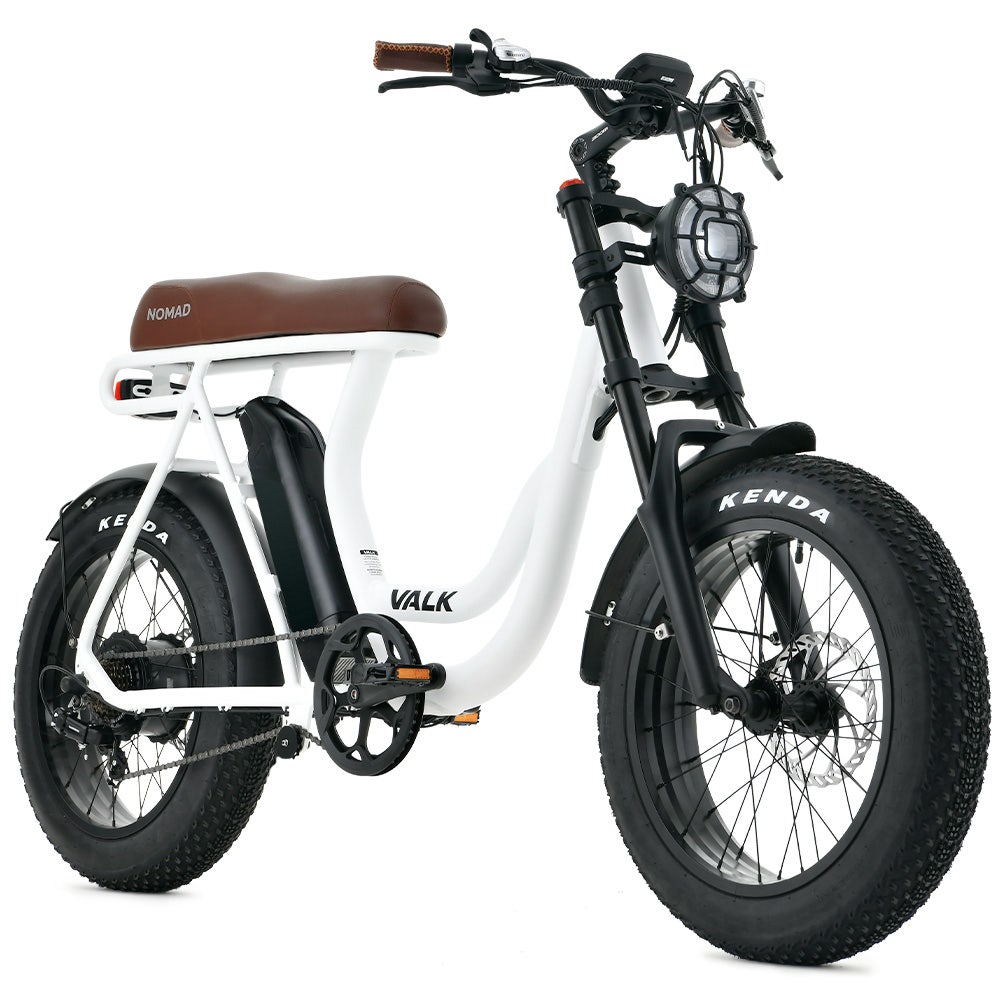 VALK Nomad Electric Fat Tyre Bike, 350W, 32km/hr, Throttle ebike, Disc Brakes, Step-Through Alloy, Shimano 7 spd, 20x4" 