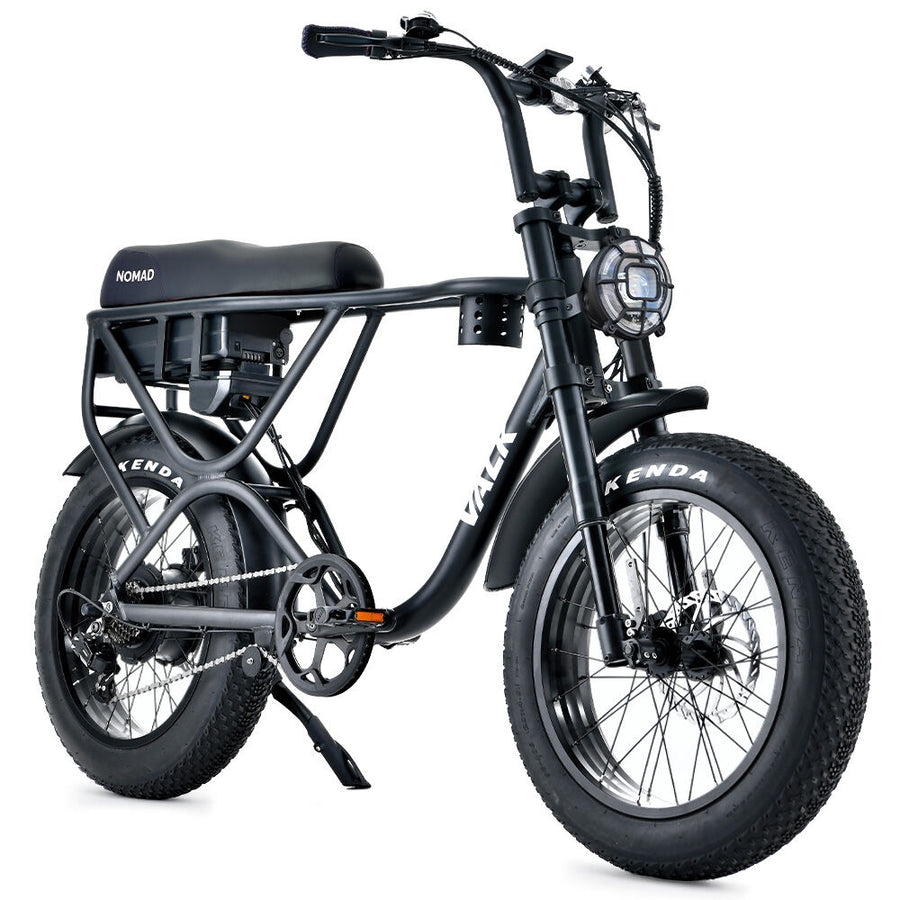 VALK Nomad Electric Fat Tyre Bike, 500W, 45km/hr, Throttle ebike, Disc Brakes, Shimano 7 spd, 20x4" Kenda Tyres, Suspens