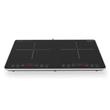 EUROCHEF Double Induction Benchtop Cooktop, 9 Heat Levels, Fast Electric Portable Cooker, Touch Controls, Standard 10A Power Plug