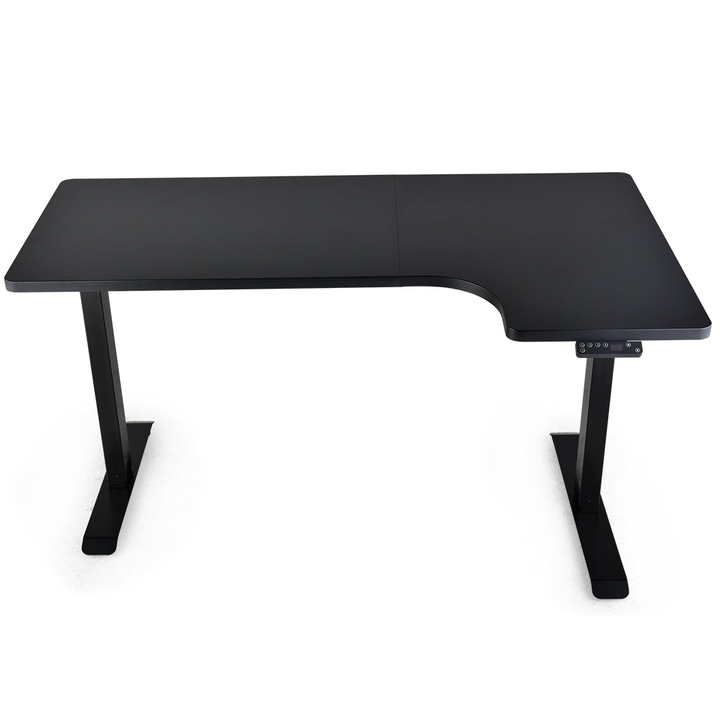 Fortia L Shaped Sit To Stand Up Corner Standing Desk, 72-120cm, Dual Motor, Adjustable Height Electric, 80kg Load, Right