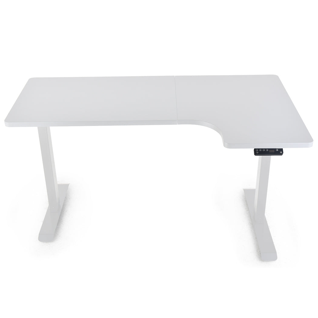 Fortia L Shaped Sit To Stand Up Corner Standing Desk, 72-120cm, Dual Motor, Adjustable Height Electric, 80kg Load, Right