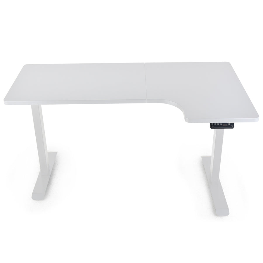 Fortia L Shaped Sit To Stand Up Corner Standing Desk, 72-120cm, Dual Motor, Adjustable Height Electric, 80kg Load, Right