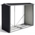PLANTCRAFT Galvanised Steel Firewood Storage Garden Shed, Anti Corrosion Frame, Easy Assembly, Gloss Black Powder Coat Finish, Pitched Roof