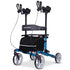 EQUIPMED Upright Rollator Walker with Forearm Support Rests, Mobilty Aid with Seat, Blue