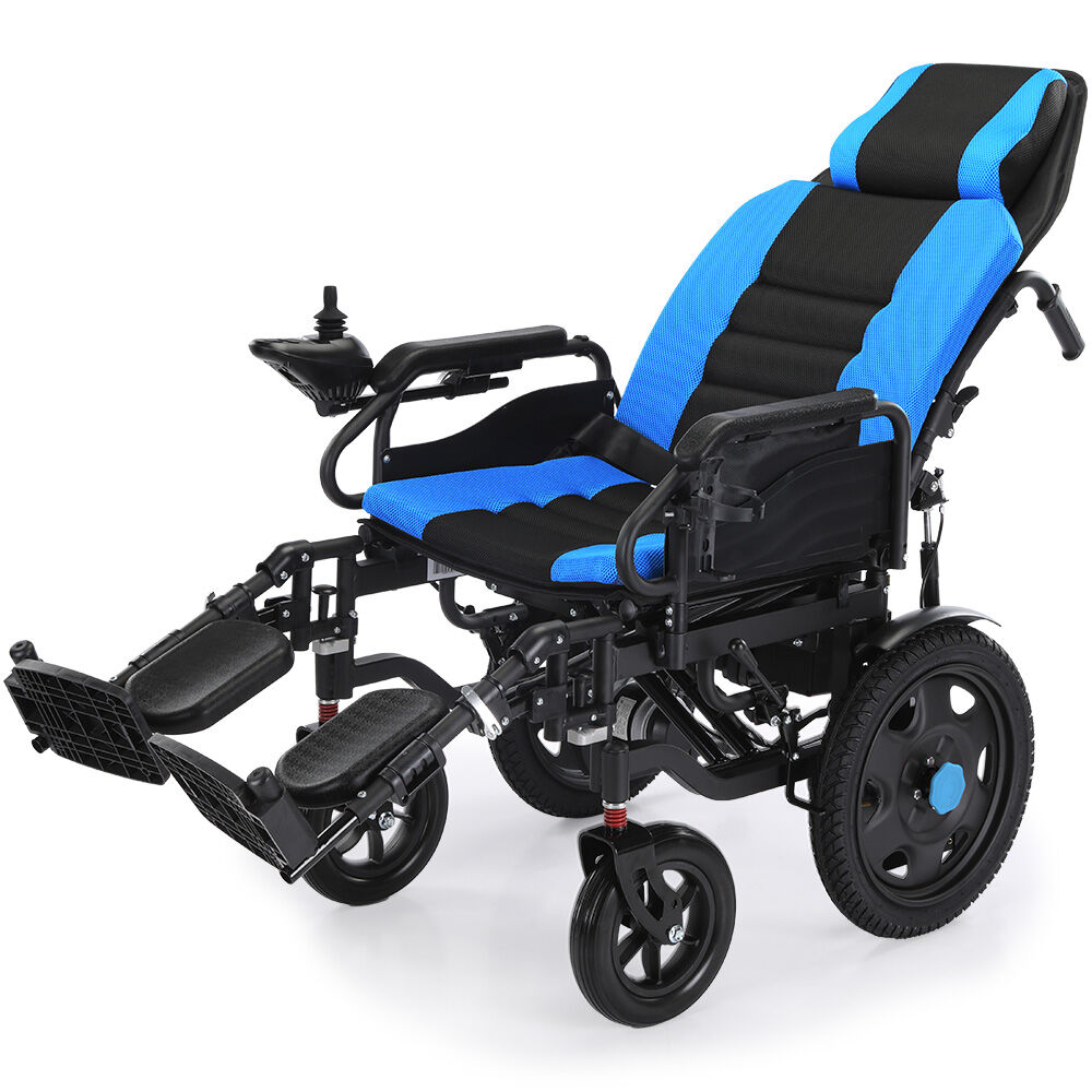 EQUIPMED Power Electric Wheelchair, Wide Bariatric Chair, Comfortable for S-XL, Long Range, Recline Adjustment, Lithium 