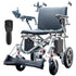EQUIPMED Power Electric Wheelchair, Airline Approved Wheelchair, Extra Lightweight, Long Range, Lithium Batteries, Silve