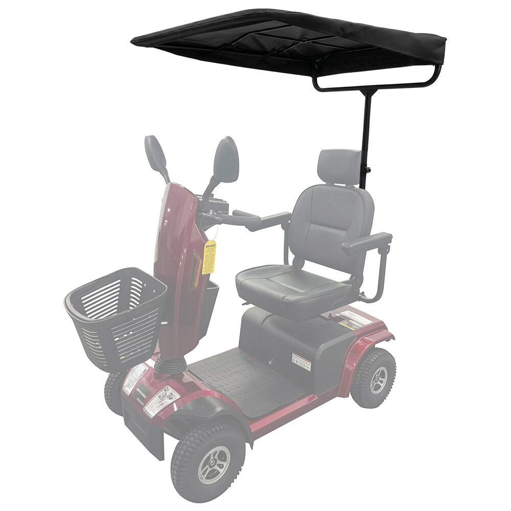 EQUIPMED Sun Shade Canopy for the ProRider Mobility Scooter, with 3 Adjustable Height Levels, Black