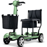 EQUIPMED SmartPacer+ Ultra-Lightweight Mobility Scooter w/ Li-ion Battery, Only 19kg, Foldable, Airline Approved, 120kg Capacity, Green